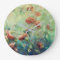 Painted Roses wall clock