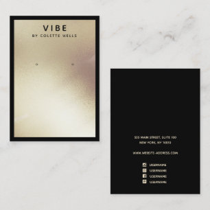 Painted Satin Gold Earring Display Jewellery Holde Business Card