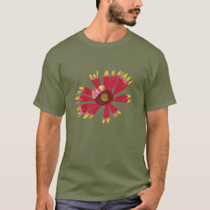 Painted Schinia on Indian Blanket T-Shirt