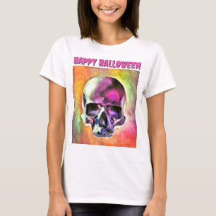 Painted skull. Customised T-Shirt