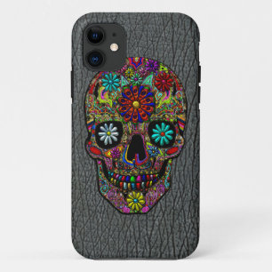 Painted Skull Floral Art Case-Mate iPhone Case