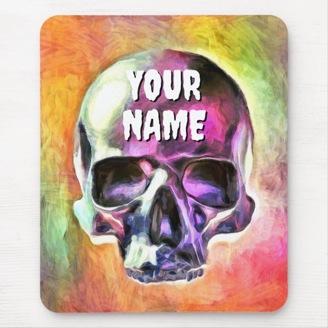 Painted skull. Personalised Mouse Pad (Front)