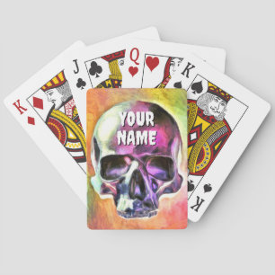 Painted skull. Personalised Playing Cards