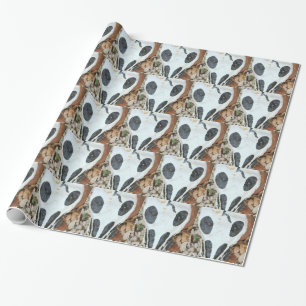 painted skull wrapping paper