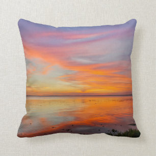 Painted sky throw pillow
