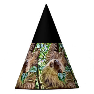 painted Sloth Party Hat