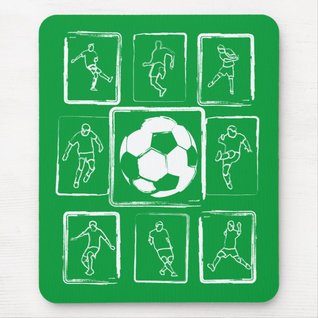 Painted soccer skills motivational mouse pad (Front)