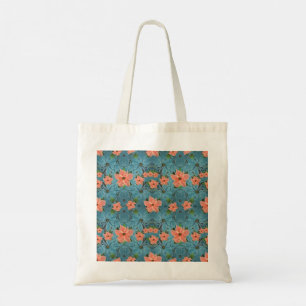 Painted Soft Pastel Poinsettia Holiday Tote Bag