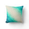 Painted sparkle sea sand pattern aqua throw pillow