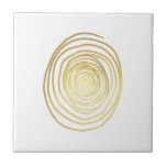 Painted Spiral Swirl in Faux Sparkly Gold Tile<br><div class="desc">This painted spiral swirl in faux sparkly gold is great for any trendy or stylish individual. It's elegant and sophisticated print is great for any gift or occasion.</div>