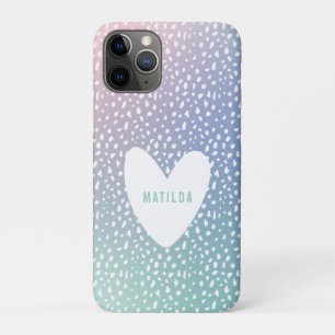 Painted spot + heart pastel gradient personalised Case-Mate iPhone case