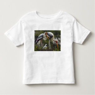 Painted Storks & young one at nest,Keoladeo Toddler T-Shirt