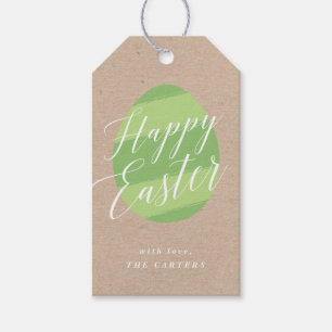 Painted Stripes Easter Egg Gift Tags