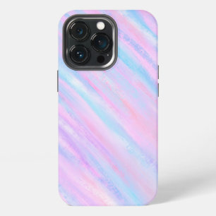 Painted Stripes Turquoise Pink Purple iPhone 13 Pro Case