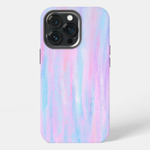 Painted Stripes Turquoise Pink Purple iPhone 13 Pro Case