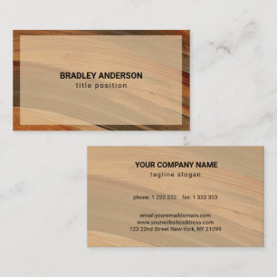 Painted Stroke Beige Frame Business Card