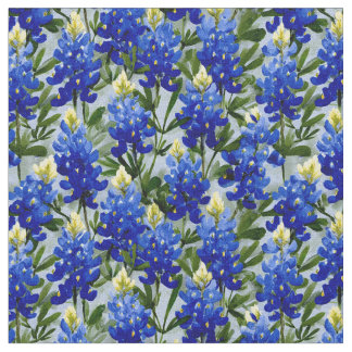 Painted Style Bluebonnet fabric