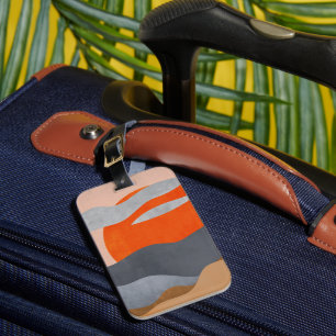 Painted Sun, clouds and water Luggage Tag