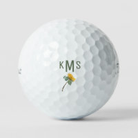 Painted Sunflower Sage Monogram Titleist Pro V1