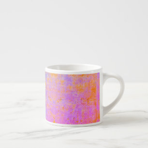 painted texture in sunset colours espresso cup