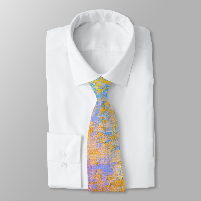 painted texture in sunset colours tie (Tied)
