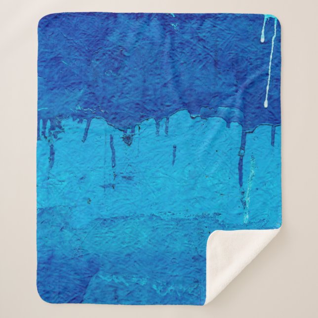 Painted textured and decorativeabstract, architect sherpa blanket (Front)