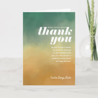  Painted Thank You Turquoise Gold Folded Business