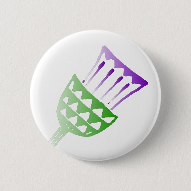 Painted Thistle Button (Front)