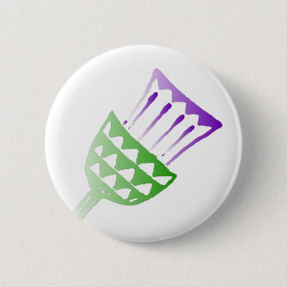Painted Thistle Button
