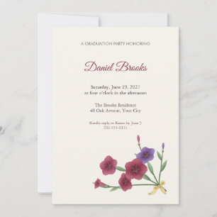 Painted Tongue Graduation Party Invitation