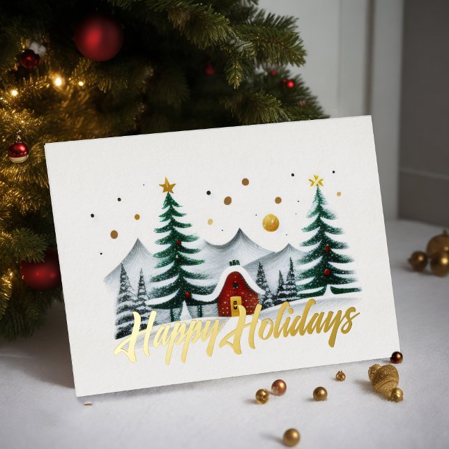 Painted Trees and House Happy Hoildays (Creator Uploaded)