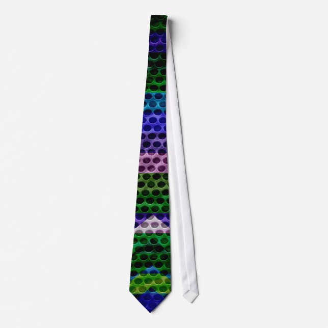 Painted Trendy Chevron Hole #5 Tie (Front)