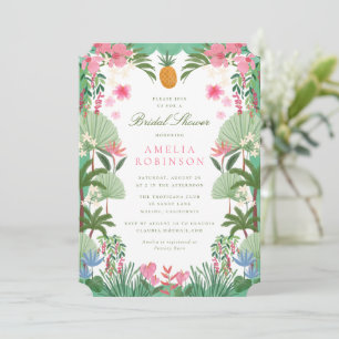 Painted Tropical Bridal Shower Invitation