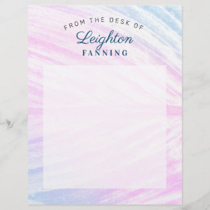 Painted Tropical Leaf Custom Letterhead