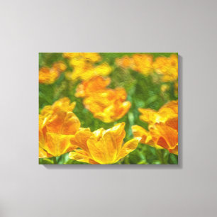 Painted Tulips Canvas Print