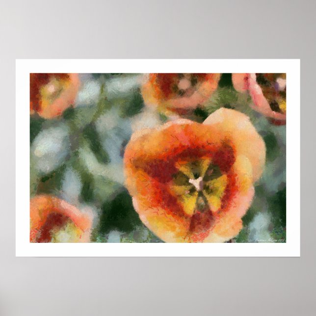 Painted Tulips Poster (Front)