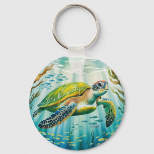Painted Turtle Key Ring