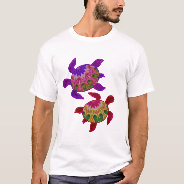 Painted Turtles (Light) Apparel T-Shirt (Front)