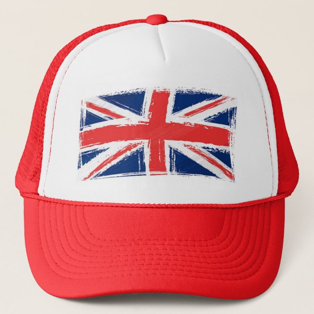 Painted Union Jack Truckers Hat (Front)