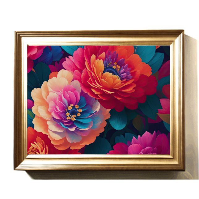 Painted Upclose Flowers Bold 4:3 Poster (Creator Uploaded)