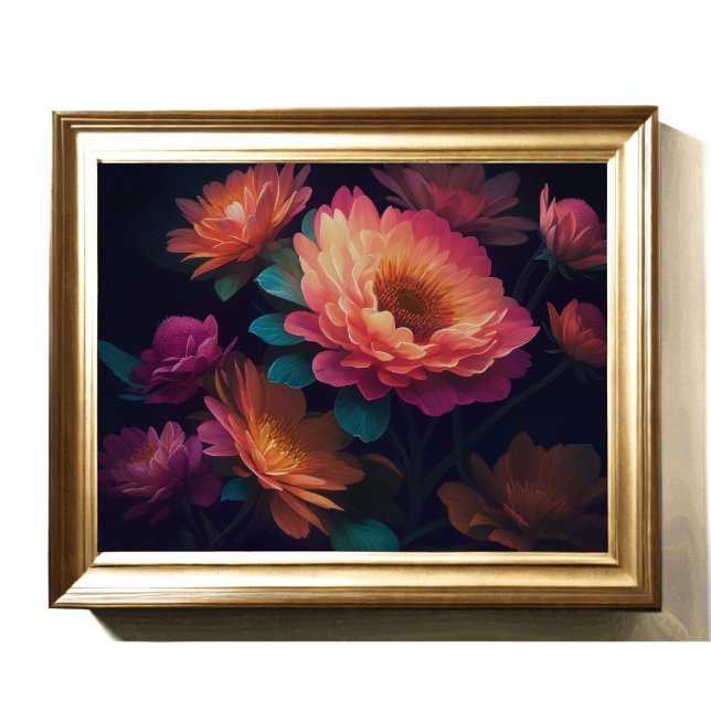 Painted Upclose Flowers Bold 4:3 Poster (Creator Uploaded)