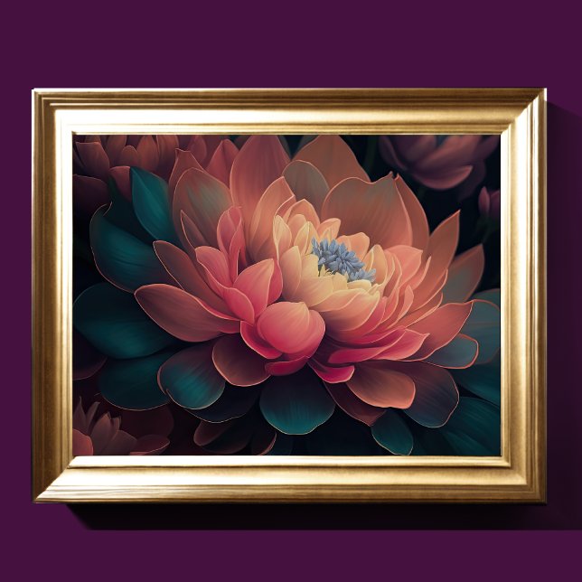 Painted Upclose Flowers Bold 4:3 Poster (Creator Uploaded)