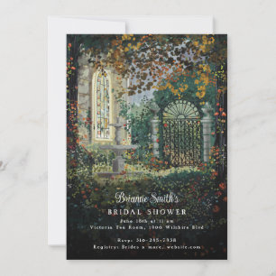 Painted Victorian Garden Romance Bridal Shower Invitation