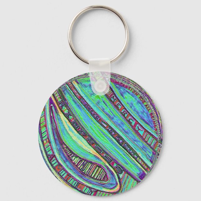 Painted Virtues Key Ring (Front)