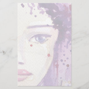 Painted Watercolor Background Stationery