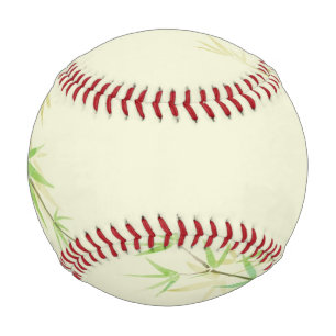 Painted watercolor card with wild stylised baseball