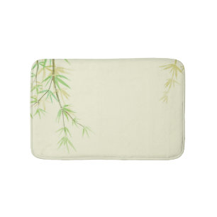 Painted watercolor card with wild stylised bath mat