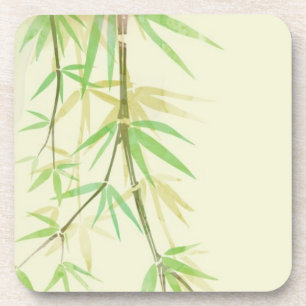 Painted watercolor card with wild stylised coaster
