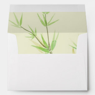 Painted watercolor card with wild stylised envelope