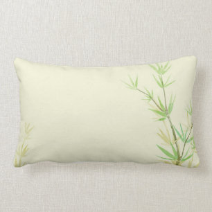 Painted watercolor card with wild stylised lumbar cushion